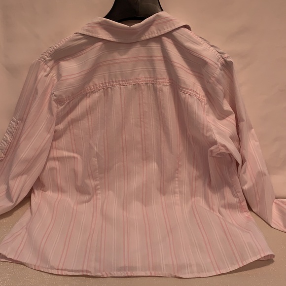 Mossimo Pink and white long sleeve shirt - Picture 4 of 6